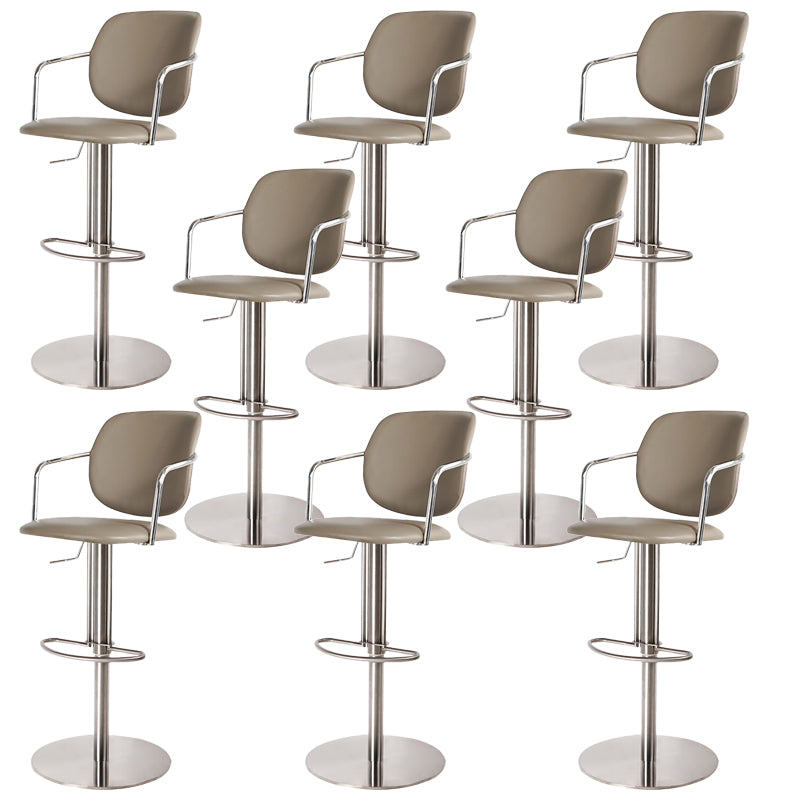 Industrial Leather Bar Stool Adjustable Backrest Counter Stool for Bristol