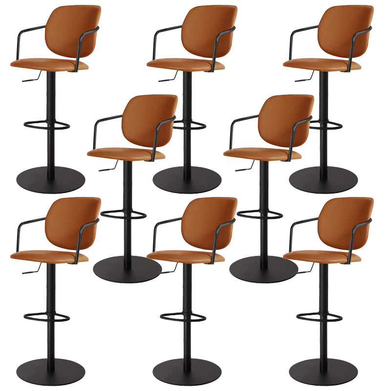 Industrial Leather Bar Stool Adjustable Backrest Counter Stool for Bristol