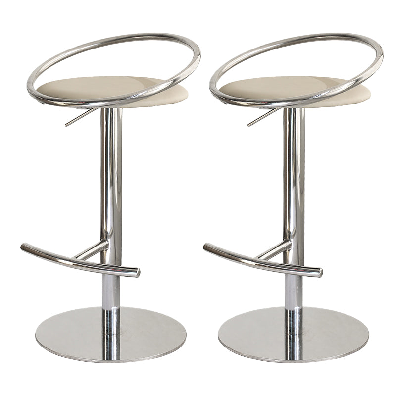 Adjustable Leather Bar Stool Low Back Counter Stool for Bristol with Swivel