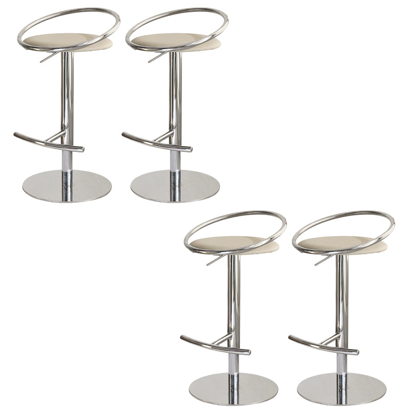 Adjustable Leather Bar Stool Low Back Counter Stool for Bristol with Swivel