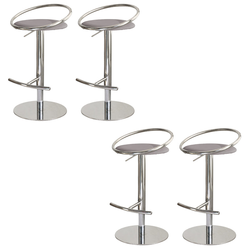 Adjustable Leather Bar Stool Low Back Counter Stool for Bristol with Swivel
