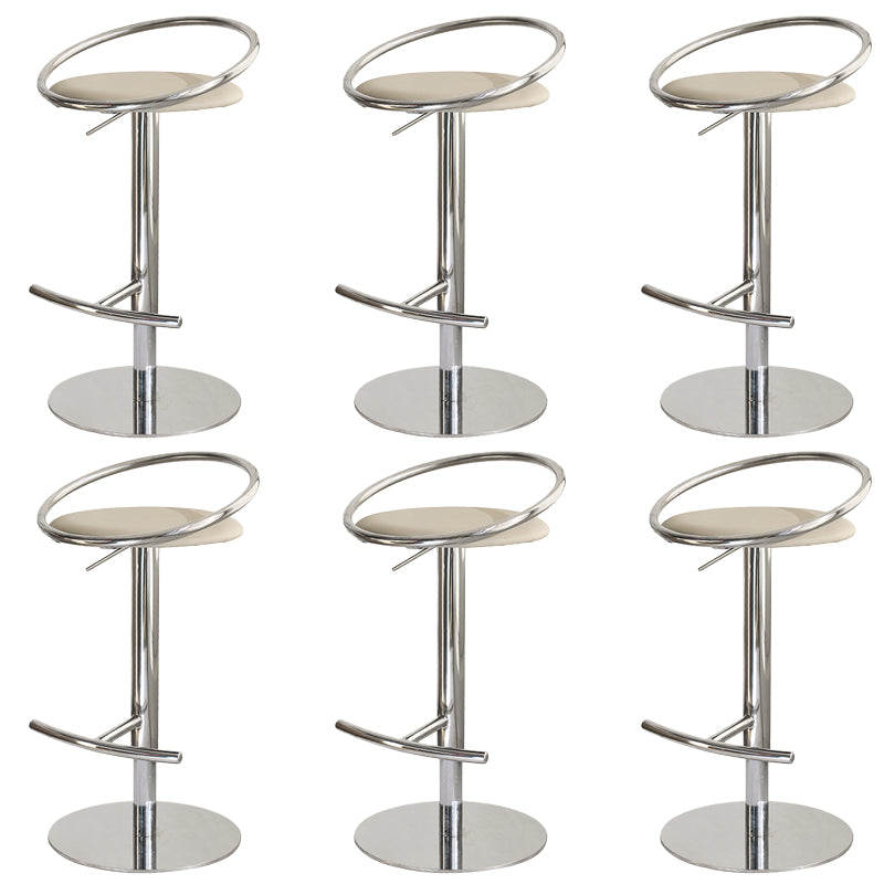 Adjustable Leather Bar Stool Low Back Counter Stool for Bristol with Swivel