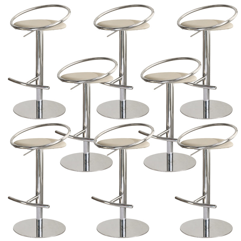 Adjustable Leather Bar Stool Low Back Counter Stool for Bristol with Swivel