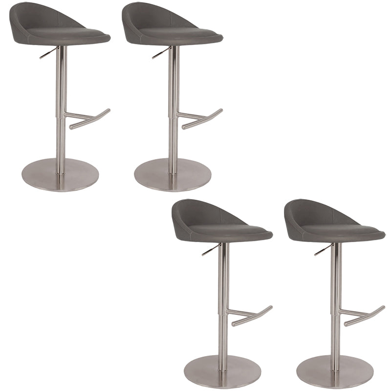 Adjustable Height Bar Stool Contemporary Dining Stool with Footrest