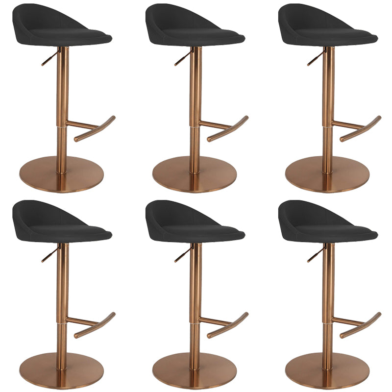 Adjustable Height Bar Stool Contemporary Dining Stool with Footrest