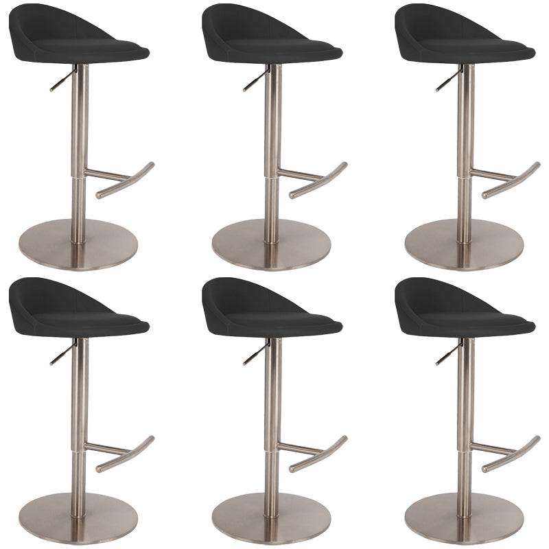 Adjustable Height Bar Stool Contemporary Dining Stool with Footrest