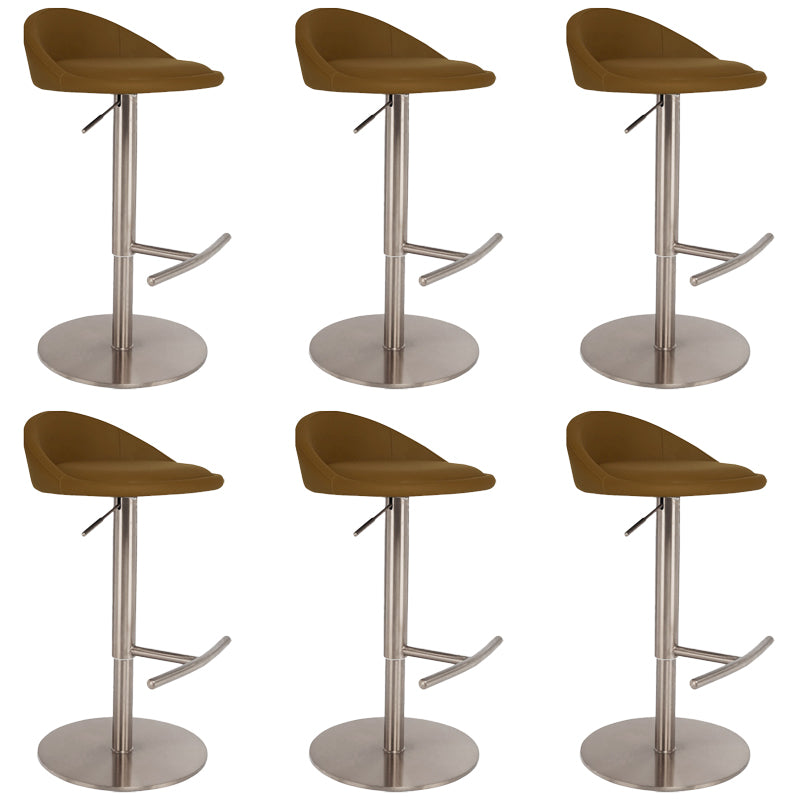 Adjustable Height Bar Stool Contemporary Dining Stool with Footrest