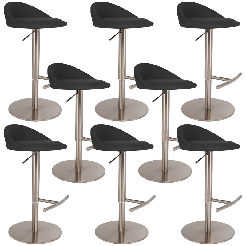 Adjustable Height Bar Stool Contemporary Dining Stool with Footrest