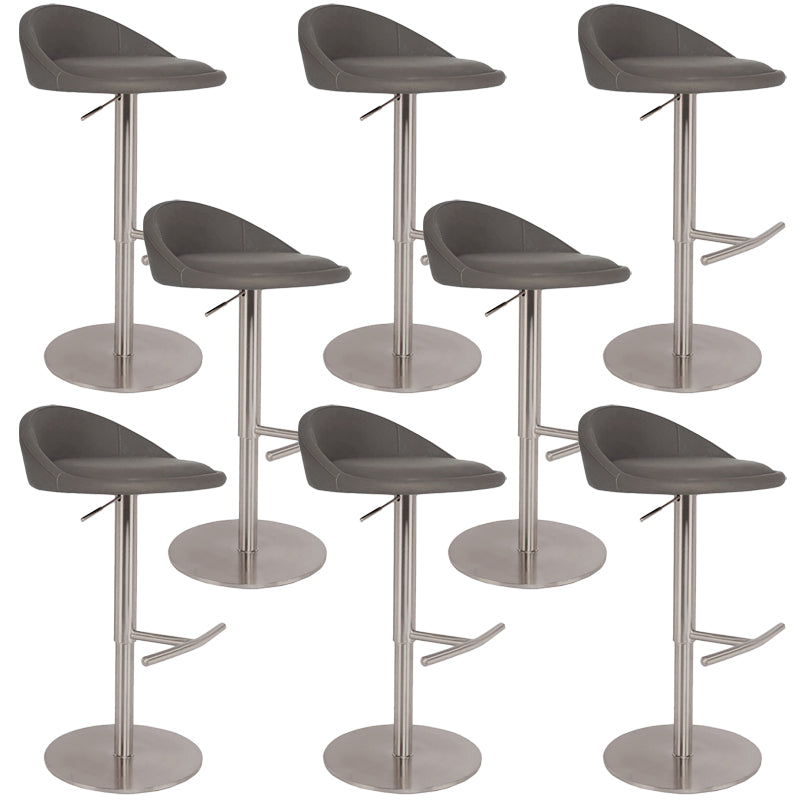 Adjustable Height Bar Stool Contemporary Dining Stool with Footrest