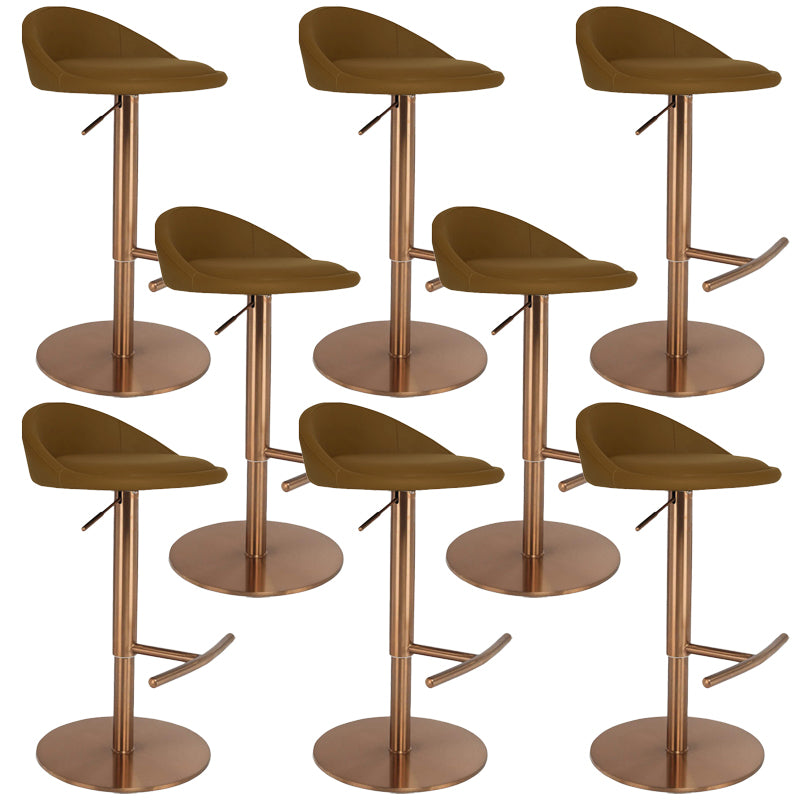 Adjustable Height Bar Stool Contemporary Dining Stool with Footrest