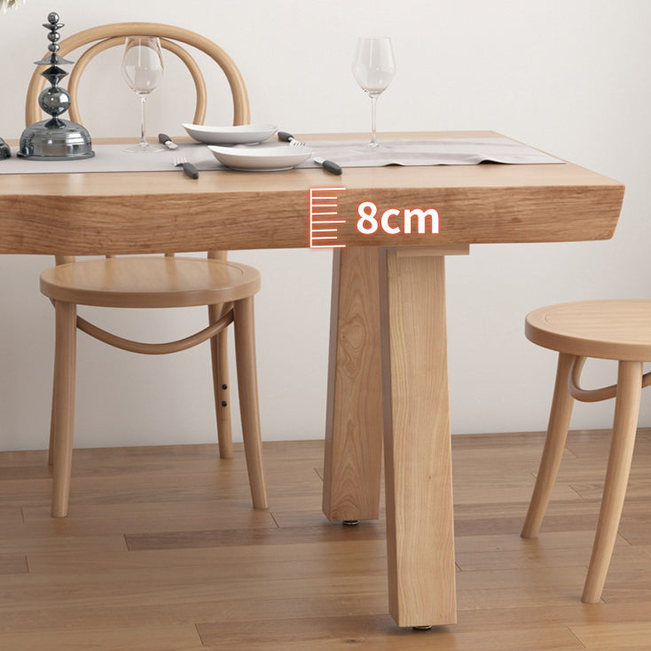 Modern Style Rectangle Dining Table Wood Table with Wood Legs for Home