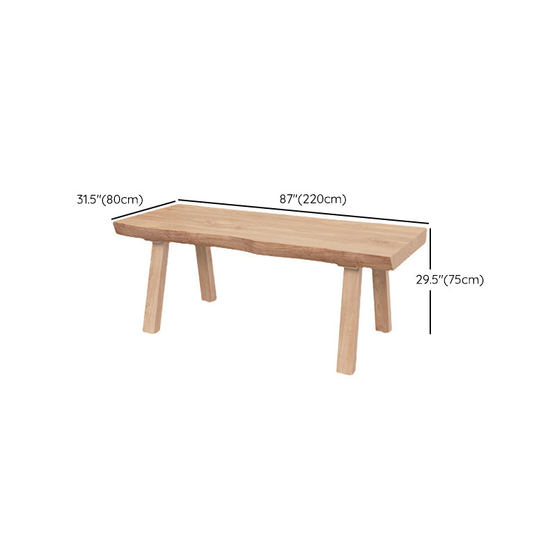 Modern Style Rectangle Dining Table Wood Table with Wood Legs for Home