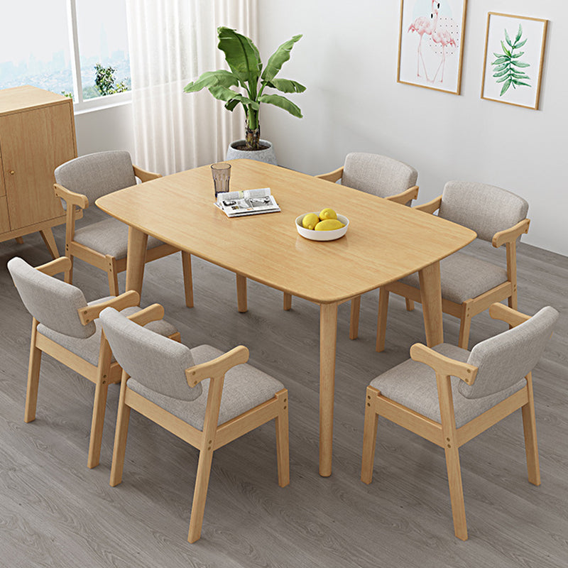 Solid Wood Dining Room Table Modern Dining Table for Kitchen