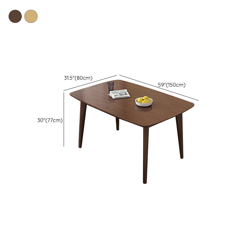 Solid Wood Dining Room Table Modern Dining Table for Kitchen