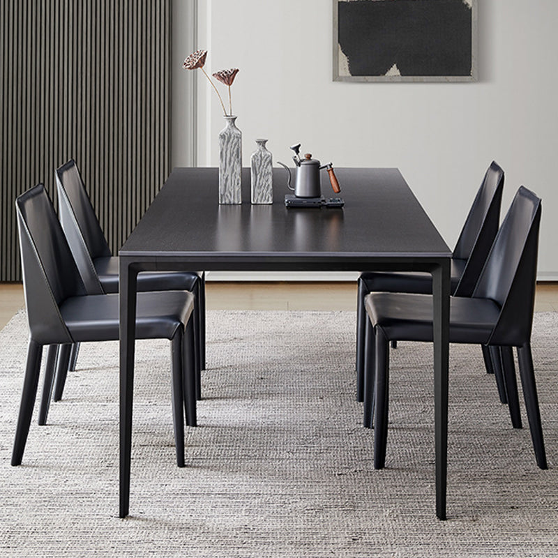 Contemporary Dinette Table Rectangle Stone Dining Room Table for Dining Room