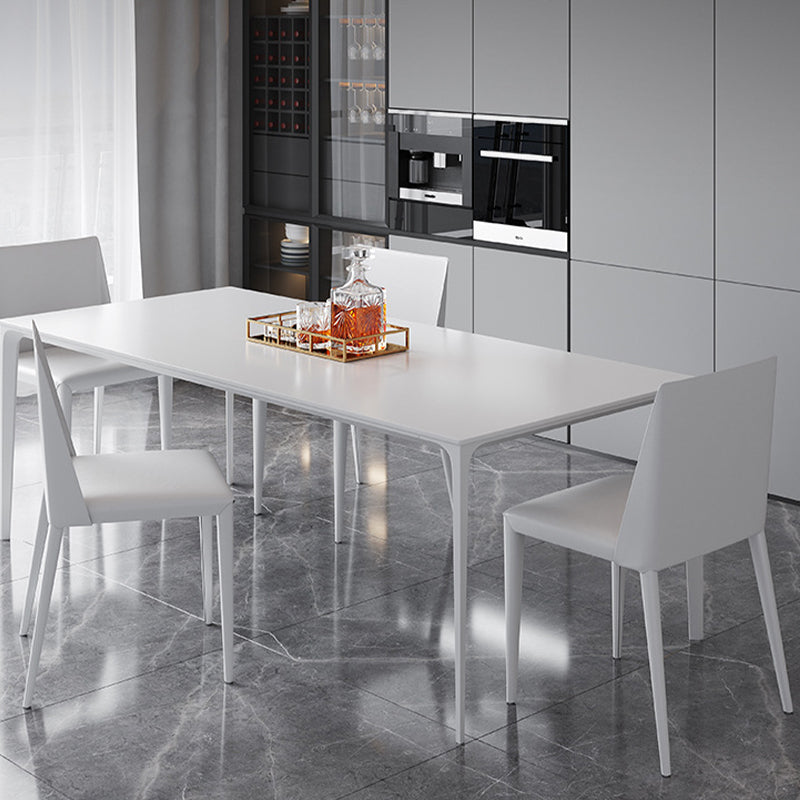 Contemporary Dinette Table Rectangle Stone Dining Room Table for Dining Room