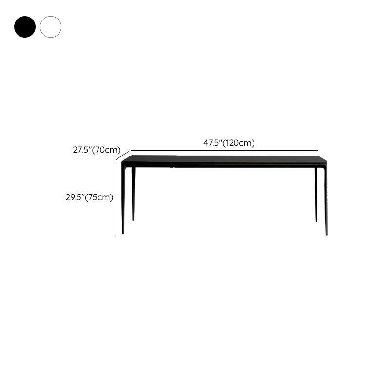 Contemporary Dinette Table Rectangle Stone Dining Room Table for Dining Room