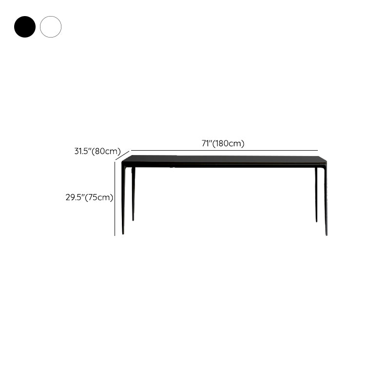 Contemporary Dinette Table Rectangle Stone Dining Room Table for Dining Room