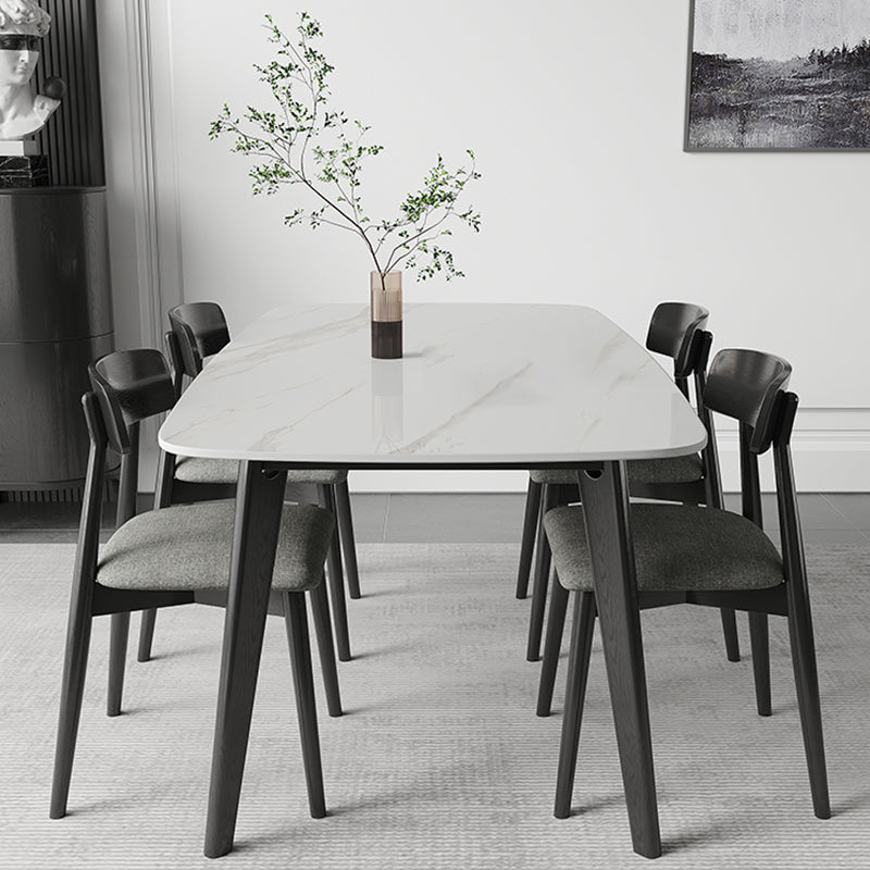 Home Dinner Room Kitchen Table Black Frame Contemporary Dining Table