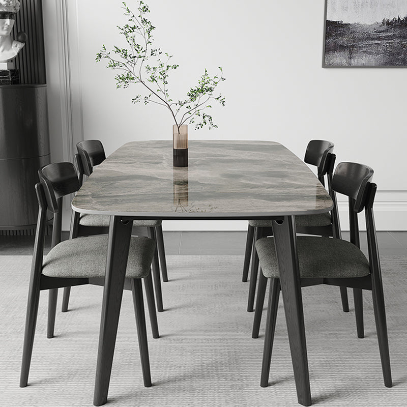 Home Dinner Room Kitchen Table Black Frame Contemporary Dining Table