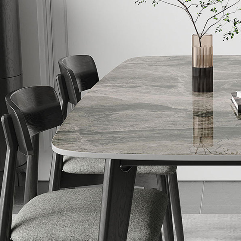 Home Dinner Room Kitchen Table Black Frame Contemporary Dining Table