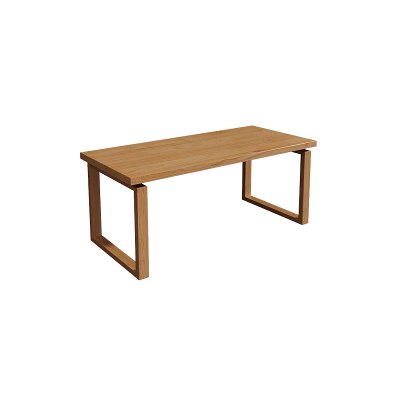 Contemporary Dinette Table Rectangle Solid Wood Dining Room Table in Natural