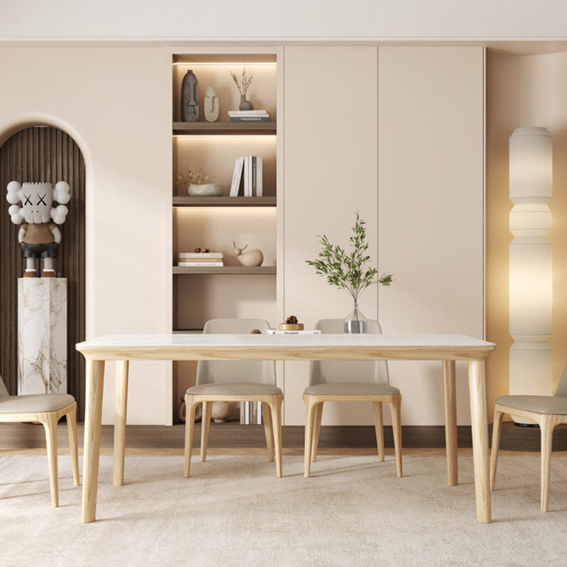 Contemporary Furniture Rectangle Stone Dining Room Table for Kitchen