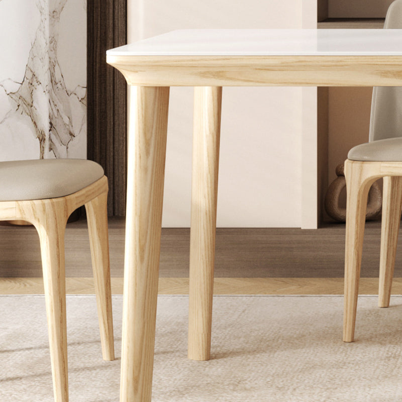Contemporary Furniture Rectangle Stone Dining Room Table for Kitchen