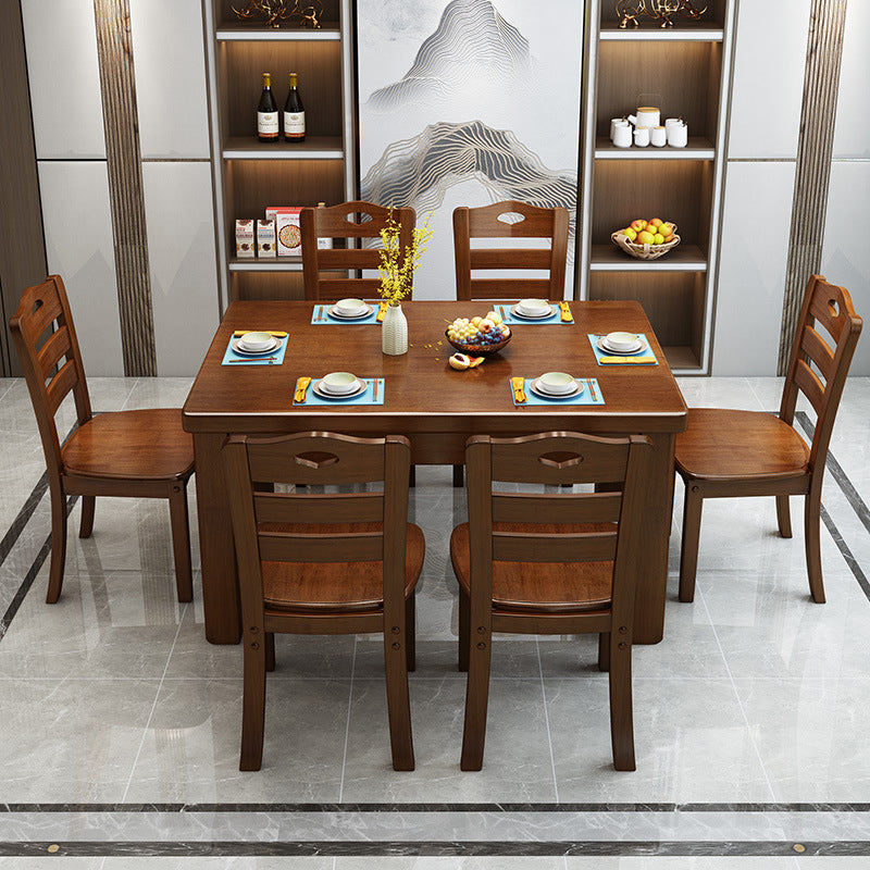 Rubberwood Solid Wood Dining Table Contemporary Dining Table