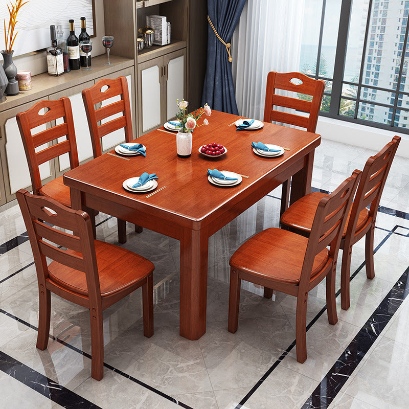 Rubberwood Solid Wood Dining Table Contemporary Dining Table