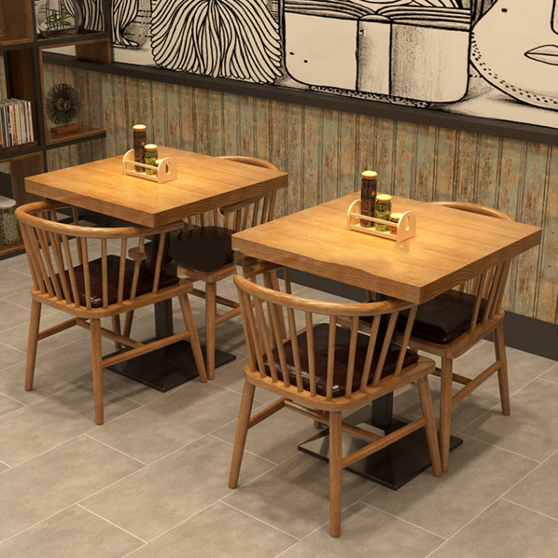 Pedestal Dining Room Table Solid Wood Dining Table for Kitchen