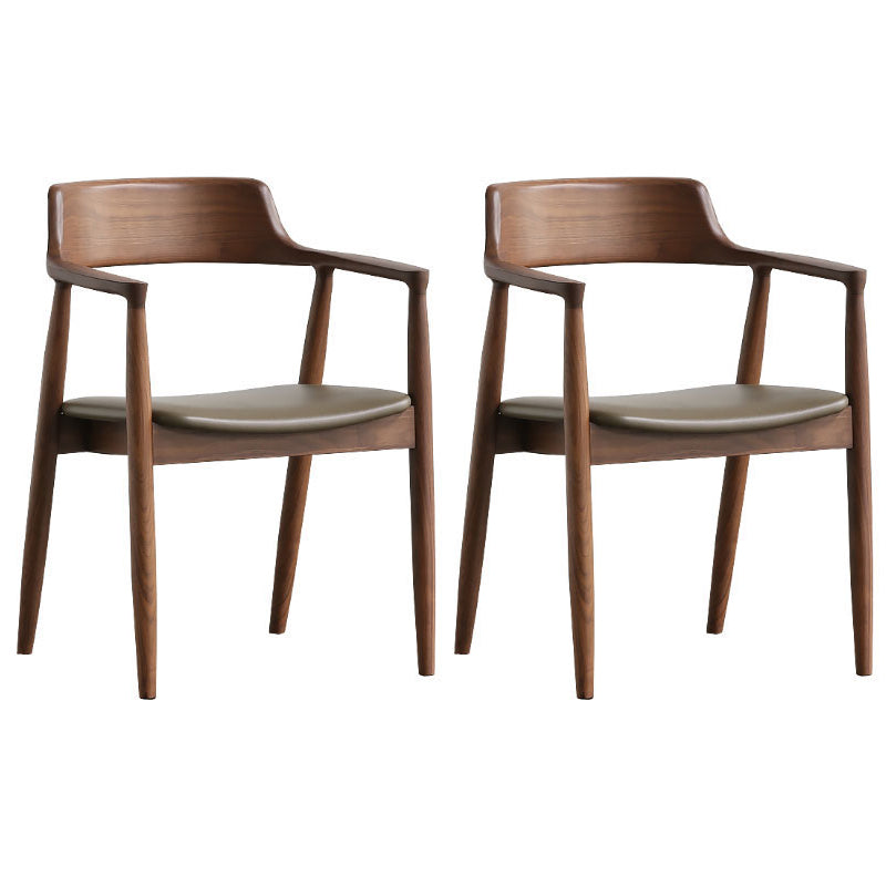 Contemporary 1/2/4 Pieces Furniture Round Solid Wood Dining Set in Brown