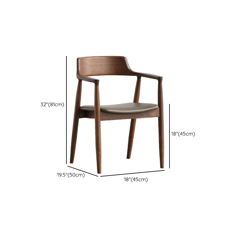 Contemporary 1/2/4 Pieces Furniture Round Solid Wood Dining Set in Brown