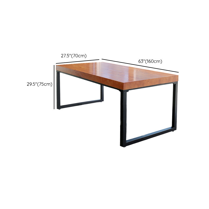 Industrial 1/2/5 Pieces Furniture Solid Wood Rectangle Dining Room Set in Brown