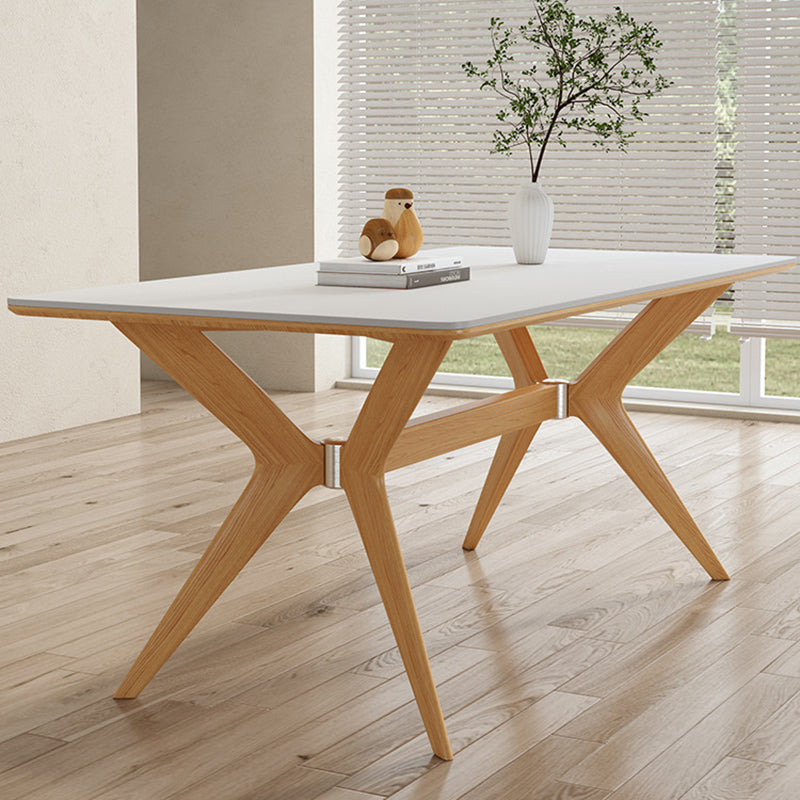 Contemporary 1/2/5/7 Pieces Dining Chairs Set Rectangle Stone Furniture in White