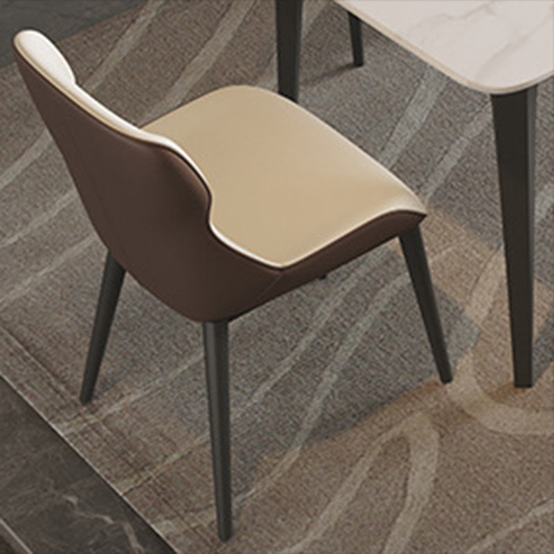 Contemporary Style 1/4/5/9 Pieces Dining Chairs Set Rectangle Stone Furniture in White