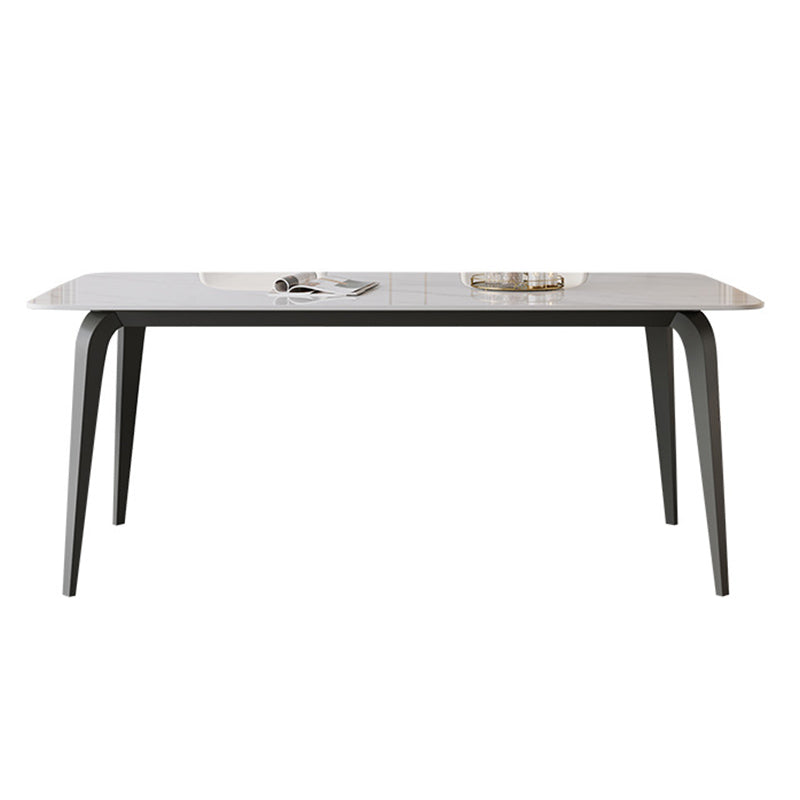 Contemporary Style 1/4/5/9 Pieces Dining Chairs Set Rectangle Stone Furniture in White