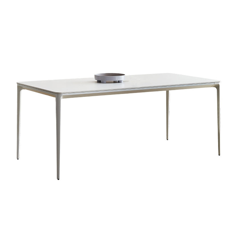 Modern Style 1/2/5/7 Pieces Dining Chairs Set Rectangle Stone Furniture in White