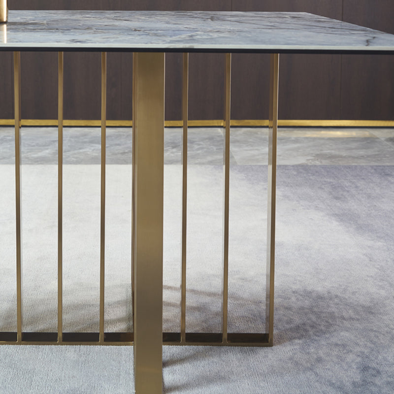 Nordic Style 1/2/5/7 Pieces Dining Chairs Set Rectangle Stone Furniture in Gray