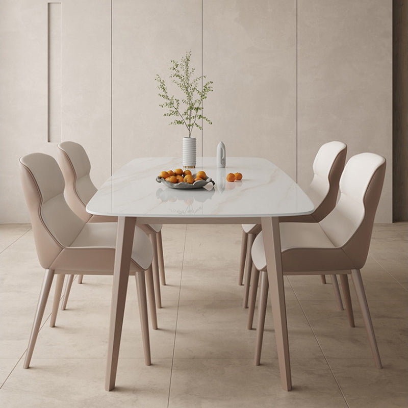 Modern 1/2/5 Pieces Dining Set Rectangle Stone Kitchen Dining Table