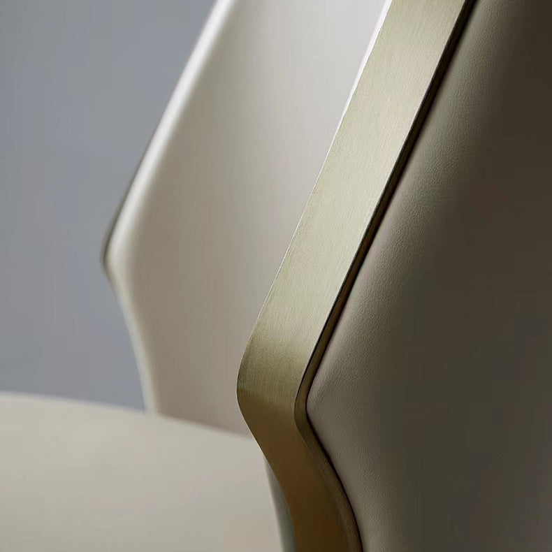 Glam Style Side Chair Metal Open Back Dining Room Chair for Indoor