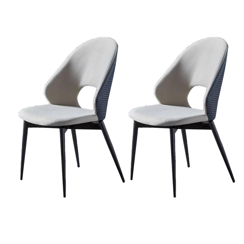 Upholstered Armless Dining Chairs Open Back Dining Side Chair