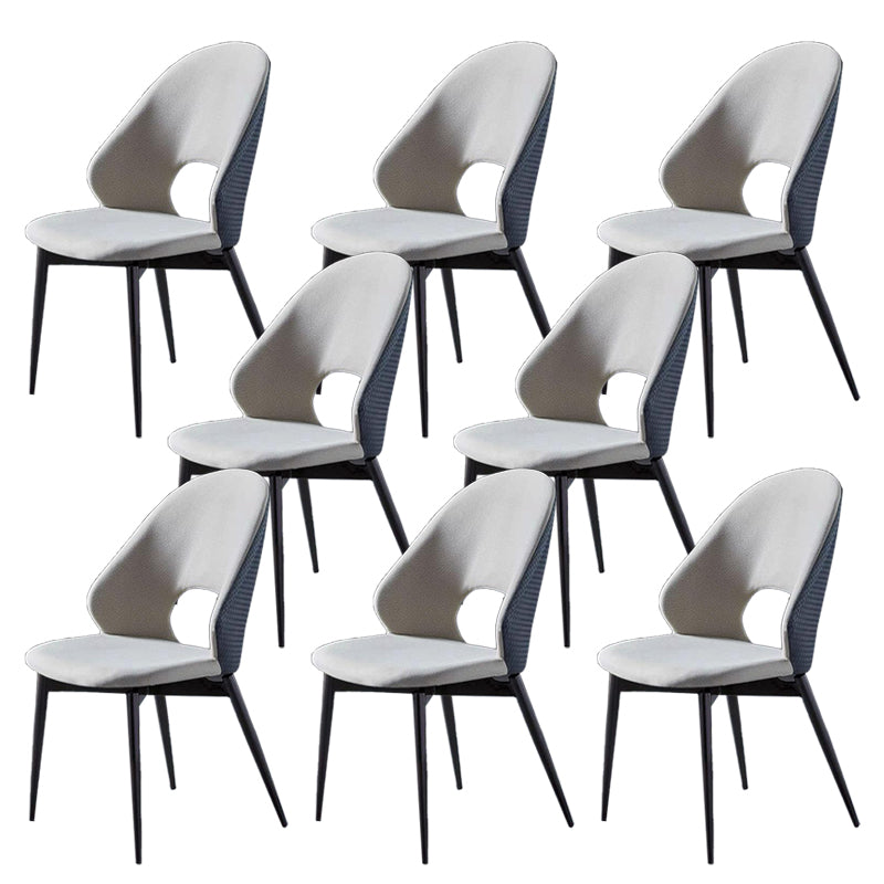 Upholstered Armless Dining Chairs Open Back Dining Side Chair