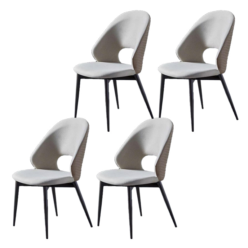 Upholstered Armless Dining Chairs Open Back Dining Side Chair
