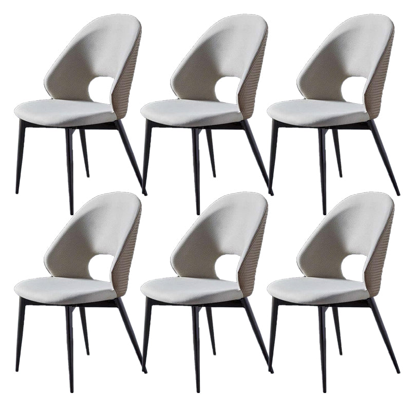 Upholstered Armless Dining Chairs Open Back Dining Side Chair