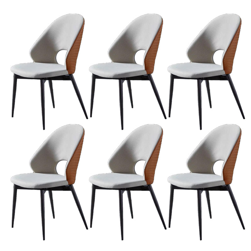 Upholstered Armless Dining Chairs Open Back Dining Side Chair