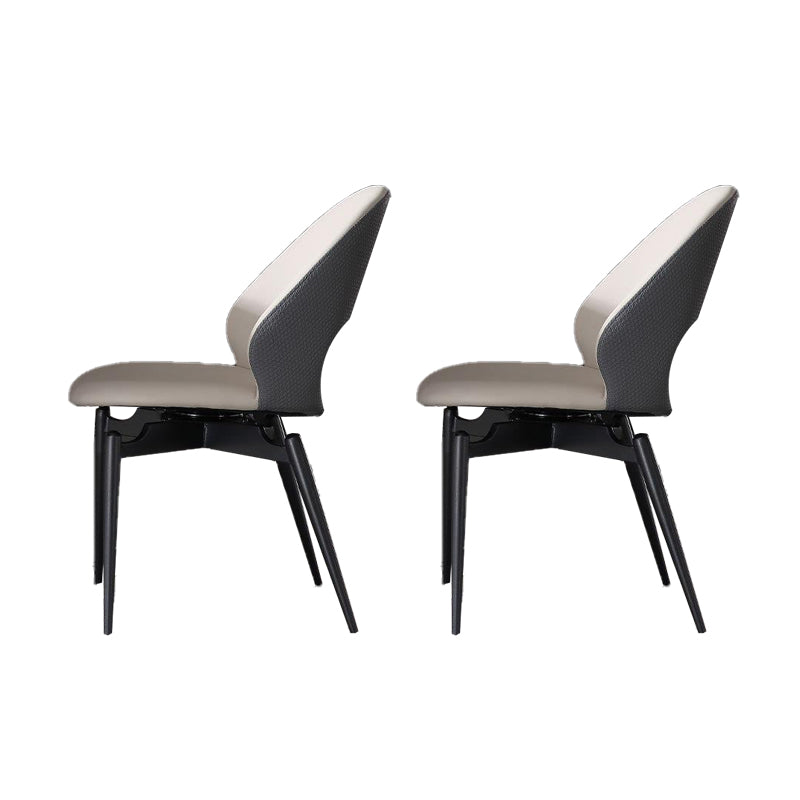 Upholstered Armless Dining Chairs Open Back Dining Side Chair