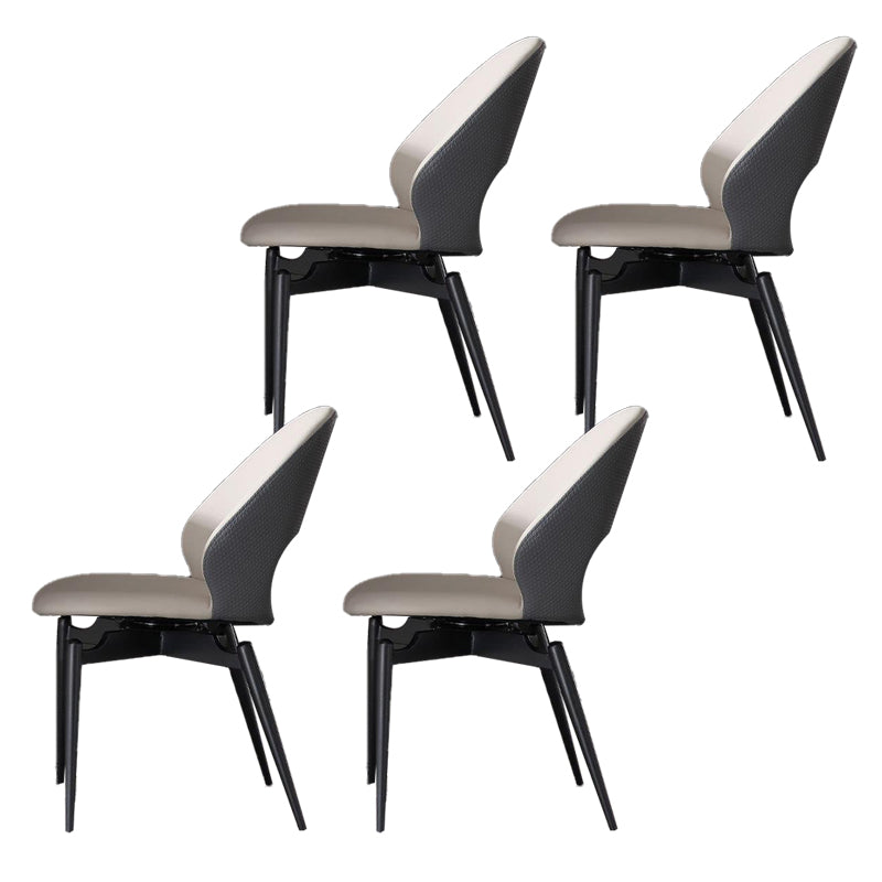 Upholstered Armless Dining Chairs Open Back Dining Side Chair