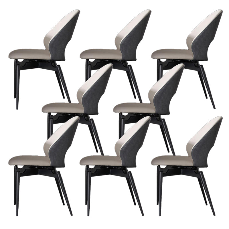 Upholstered Armless Dining Chairs Open Back Dining Side Chair