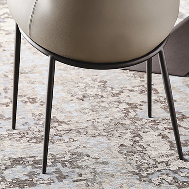 Industrial Arm Chair Metal Solid Back Dining Room Chair for Dining Room